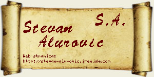 Stevan Alurović vizit kartica